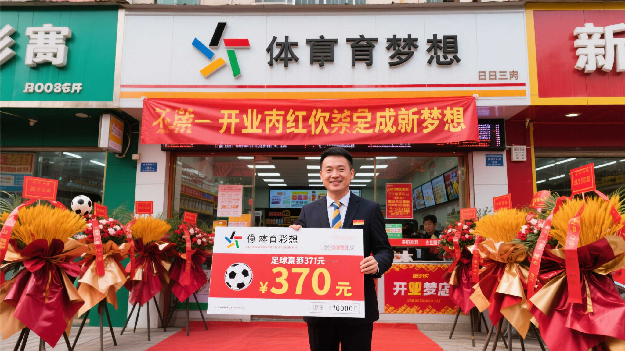 新店开业首三天喜中足彩37万大奖 中奖者热衷挑战自我
